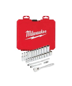 DADOS RATCHET Y SOCKET METRICO SAE 1/4" JGO 28PZS