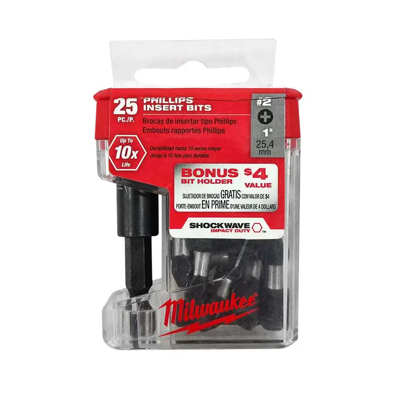 JGO DE PUNTAS INSERTO PH2 2.36" C/PORTAPUNTA 25PZ