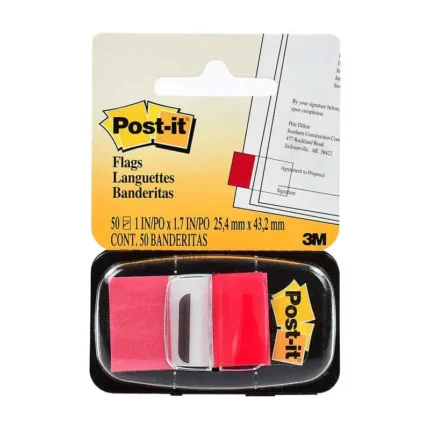 POST-IT® BANDERITAS - ROJAS 1" C/50 680-1