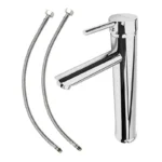 MONOMANDO P/LAVABO 4" CUELLO ALTO CROMADO