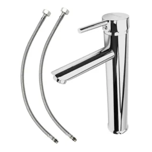 MONOMANDO P/LAVABO 4" CUELLO ALTO CROMADO