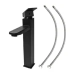 MONOMANDO P/LAVABO NEGRO CUELLO ALTO