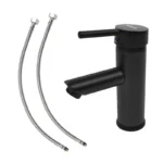 MONOMANDO P/LAVABO NEGRO CUELLO CORTO