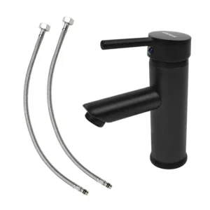 MONOMANDO P/LAVABO NEGRO CUELLO CORTO