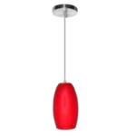 CANDIL VIDRIO SOPLADO DECORADO 1 X E26 ROJO 17