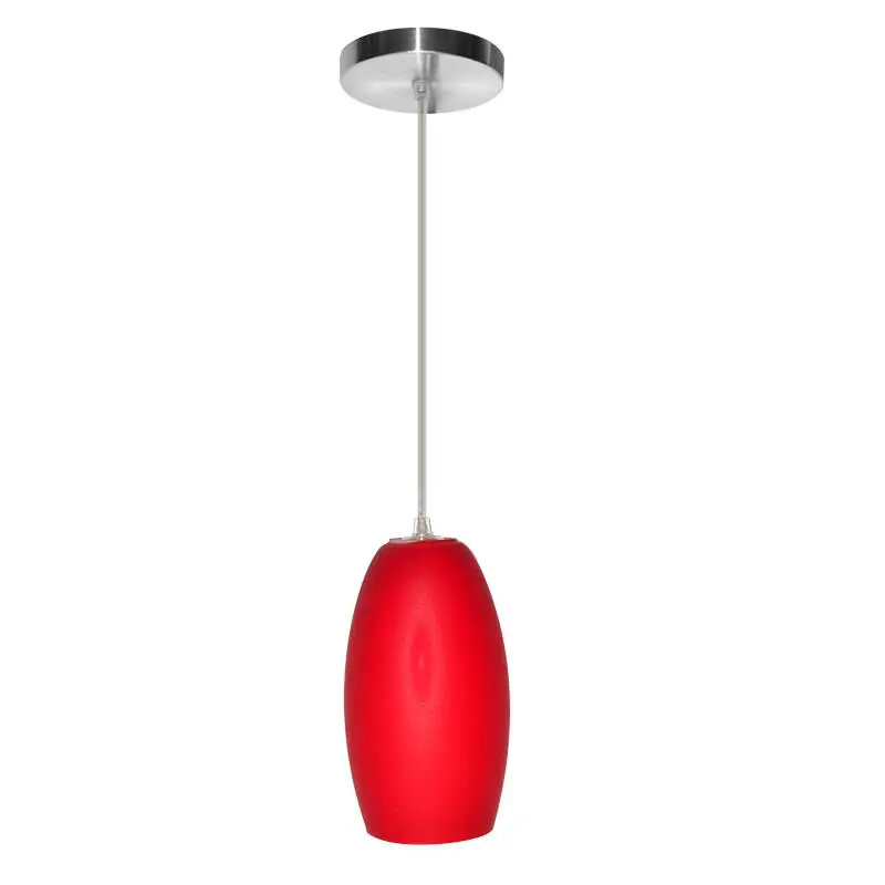 CANDIL VIDRIO SOPLADO DECORADO 1 X E26 ROJO 17