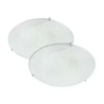 PLAFON REDONDO 2 PZAS BLANCO DECORADO PF8031 DUO