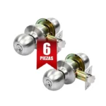 CERRADURA POMO GAMMA REC 6PZ NIQ SAT