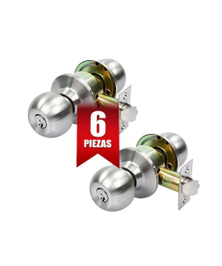 CERRADURA POMO  GAMMA REC 6PZ NIQ SAT