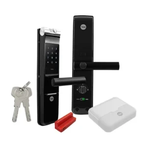 CERRADURA DIGITAL YMF40A +MÓDULO + HUB NEGRA YAL