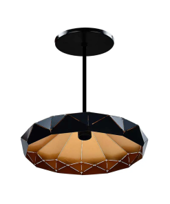 CANDIL TIPO CAMPANA DE ACERO NEGRO/DORADO