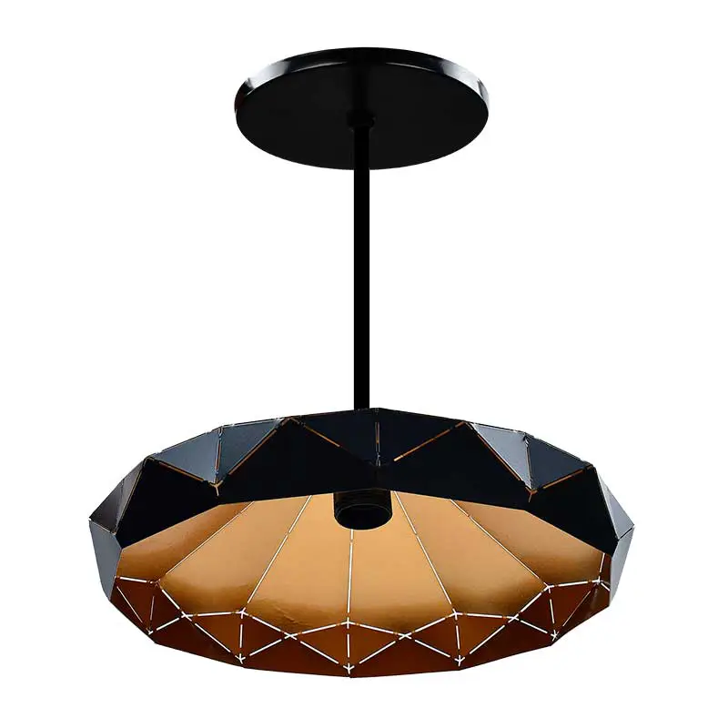 CANDIL TIPO CAMPANA DE ACERO NEGRO/DORADO