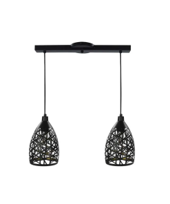 CANDIL TIPO CAMPANA DE ACERO NEGRO/DORADO