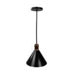 LUMINARIO COLGANTE CAMPANA NEGRO/DORADO
