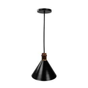 LUMINARIO COLGANTE CAMPANA NEGRO/DORADO