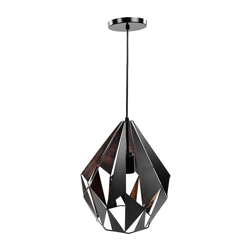 CANDIL TIPO CAMPANA DE ACERO NEGRO/DORADO