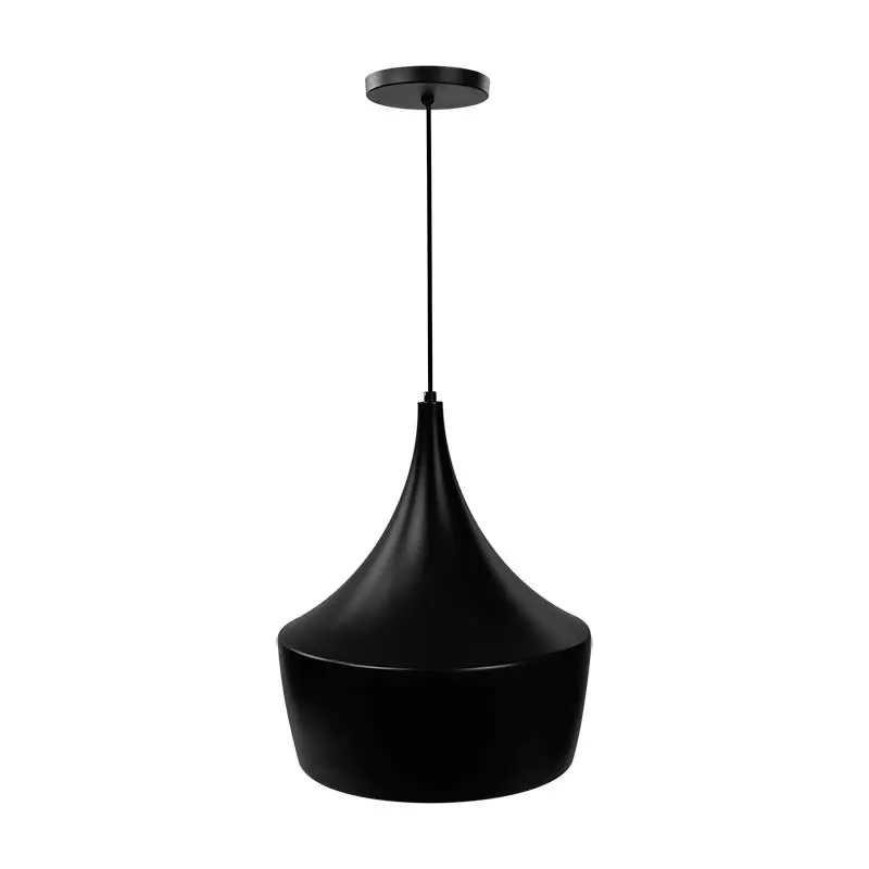 LUMINARIO COLGANTE ALUMINIO EN COLOR NEGRO/COBRE