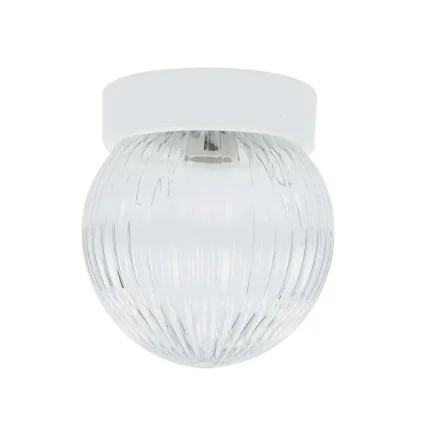 PLAFON DE ESFERA RAYAS BLANCO MAXXIAMERICA