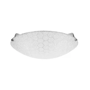PLAFON LED REDONDO 18W CRITAL CRAQUELADO L/BLANCA