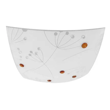 PLAFON CUDRADO BLANCO C/INCRUSTACIONES DE CRISTAL