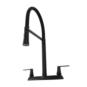 MEZCLADORA P/FREGADERO 8" C/EXTRAIBLE  NEGRO MATE