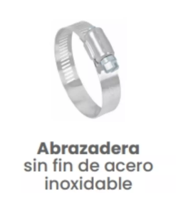 ABRAZADERA SIN FIN DE ACERO INOXIDABLE 5/8 16 mm A 23 mm PARA MANGUERA NEGRA (PRECIO POR BOLSA DE 10 PIEZAS) Conekta NCA03