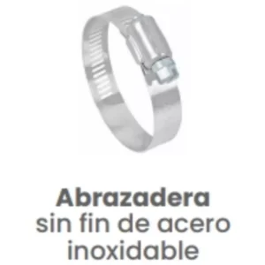 ABRAZADERA SIN FIN DE ACERO INOXIDABLE 1 1/2 32 mm A 51 mm (PRECIO POR BOLSA DE 10 PIEZAS) Conekta NCA07