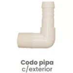 Codo Pipa Conekta con Cuerda Exterior 3/4" - Construcción Robusta y Fiable - nccdpe2 - Perfecto para Instalaciones de Agua