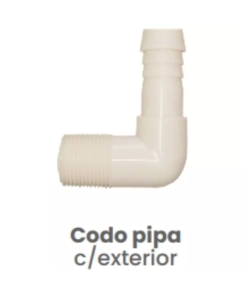 Codo Pipa Conekta con Cuerda Exterior 3/4" - Construcción Robusta y Fiable - nccdpe2 - Perfecto para Instalaciones de Agua