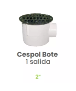 Coladera Cespól Bote con 1 Salida Conekta - Alta Resistencia - nccl13 - Diseñada para Uso Profesional