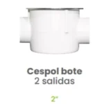 Coladera Cespól Bote con 2 Salidas Conekta - Conexión Fiable y Funcional - nccl14 - Compatible con Instalaciones Comerciales