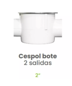 Coladera Cespól Bote con 2 Salidas Conekta - Conexión Fiable y Funcional - nccl14 - Compatible con Instalaciones Comerciales