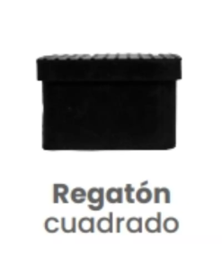 Regatón Cuadrado de Hule Conekta 3/4" - Alta Resistencia y Calidad - ncrcu01 - Perfecto para Uso en Muebles