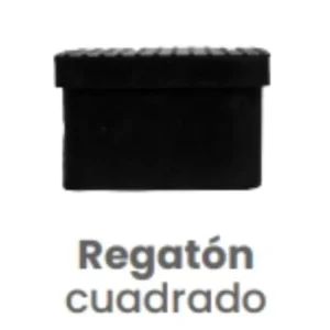 Regatón Cuadrado de Hule Conekta 3/4" - Alta Resistencia y Calidad - ncrcu01 - Perfecto para Uso en Muebles