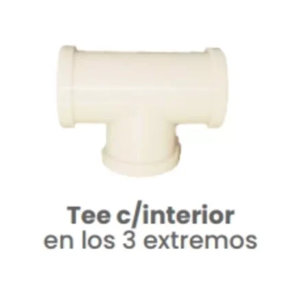 Tee Unión con Cuerda Interior en los 3 Extremos Conekta 3/4" - Resistencia y Durabilidad - nctci1 - Compatible con Sistemas Industriales