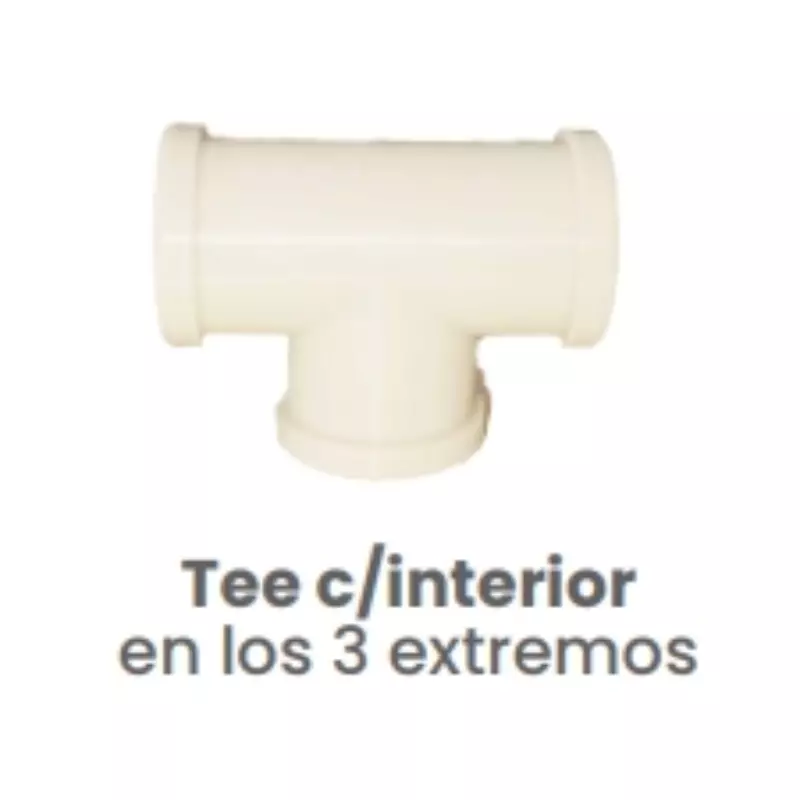 Tee Unión con Cuerda Interior en los 3 Extremos Conekta 3/4" - Resistencia y Durabilidad - nctci1 - Compatible con Sistemas Industriales