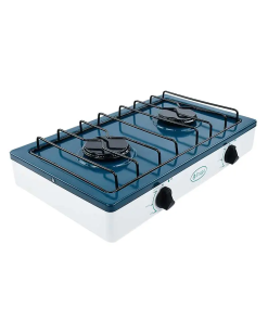 PARRILLA DE GAS 2 QUEM PORCELANIZADA VERDE/BLANCO