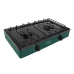 PARRILLA DE GAS 2 QUEM PORCELANIZADA NEGRO/VERDE
