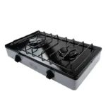PARRILLA DE GAS 2 QUEM PORCELANIZADA NEGRO/GRIS