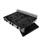 PARRILLA DE GAS 6 QUEM PORCELANIZADA NEGRO/GRIS