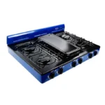 PARRILLA DE GAS 6 QUEM PORCELANIZADA NEGRO/AZUL