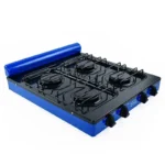 PARRILLA DE GAS 4 QUEM PORCELANIZADA NEGRO/AZUL