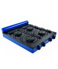 PARRILLA DE GAS 4 QUEM PORCELANIZADA NEGRO/AZUL