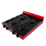 PARRILLA DE GAS 4 QUEM PORCELANIZADA NEGRO/ROJO
