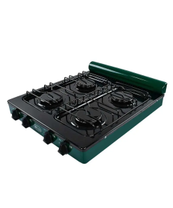 PARRILLA DE GAS 4 QUEM PORCELANIZADA NEGRO/VERDE
