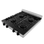 PARRILLA DE GAS 4 QUEM PORCELANIZADA NEGRO/GRIS