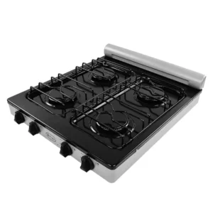 PARRILLA DE GAS 4 QUEM PORCELANIZADA NEGRO/GRIS