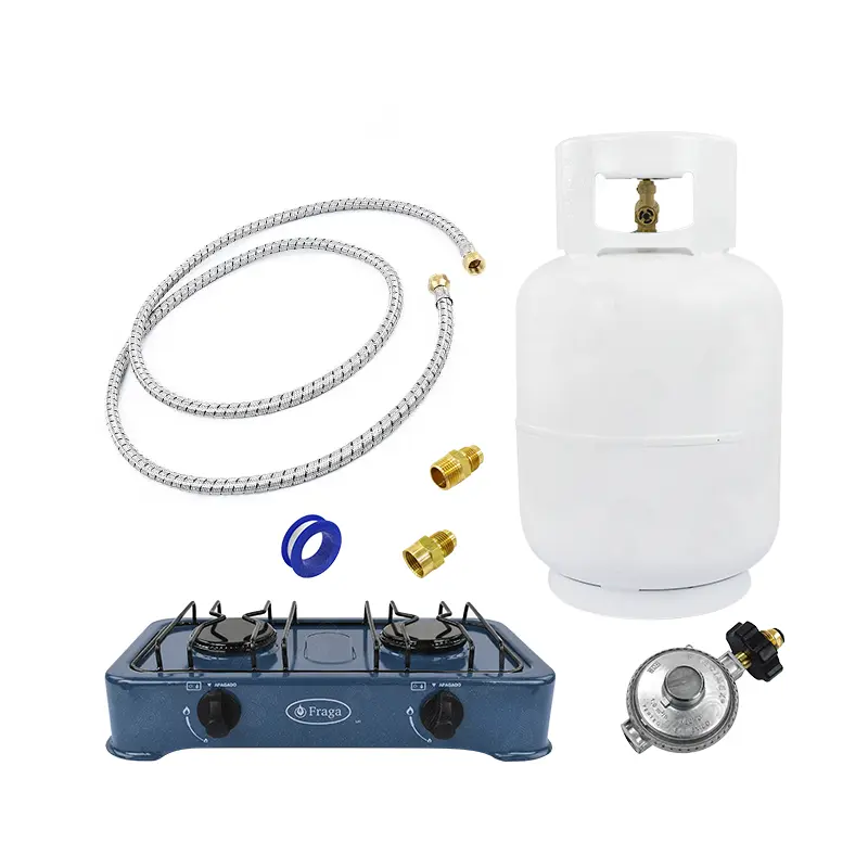 KIT PARA COCINA DE 7 PIEZAS(PARRILLA+TANQUE Y ACC)