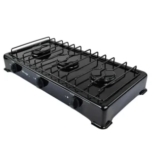 PARRILLA DE GAS 3 QUEM PORCELANIZADA NEGRO FRAGA