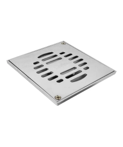 COLADERA CUADRADA GRANDE LATON CROMADO 14X14